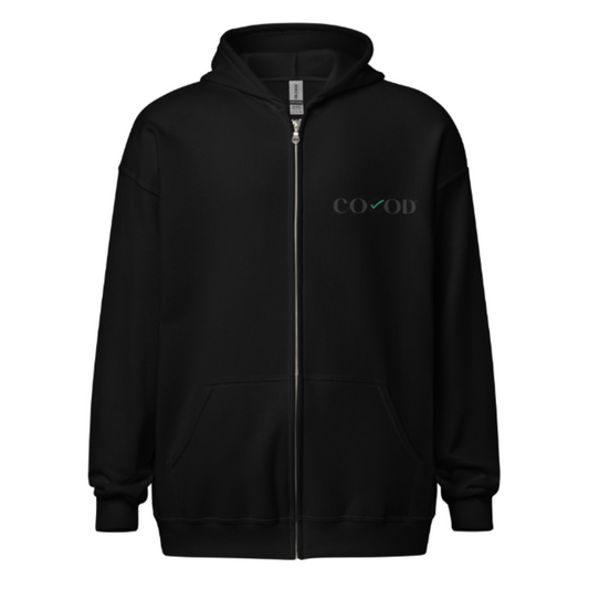 Sudadera Premium con Capucha y Cremallera Unisex — COOOD ESSENCIAL